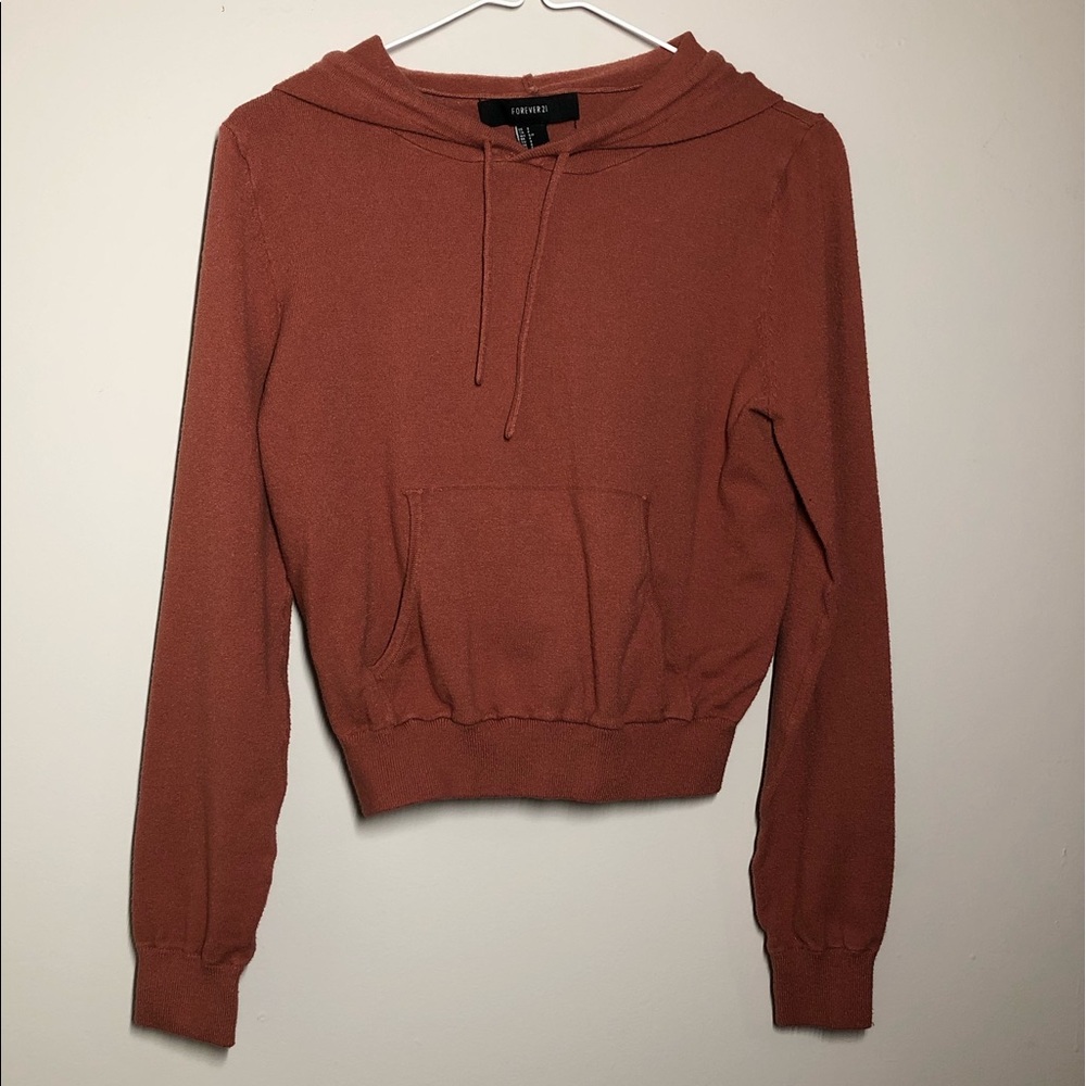Clay coloured cropped sweater